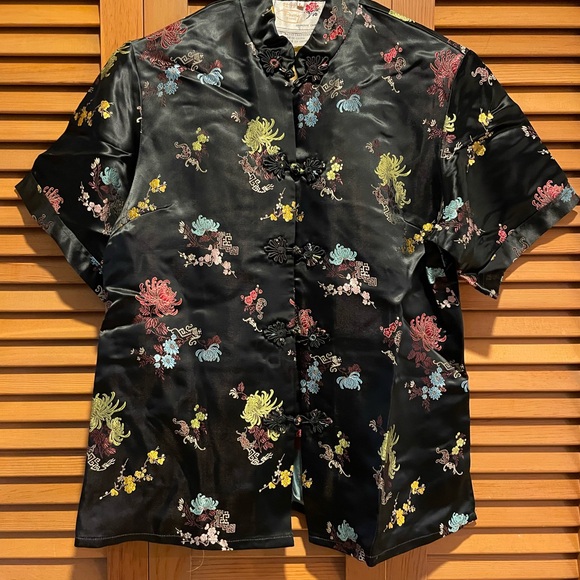 Vintage silk Chinese blouse, size L, excellent condition - Picture 1 of 5
